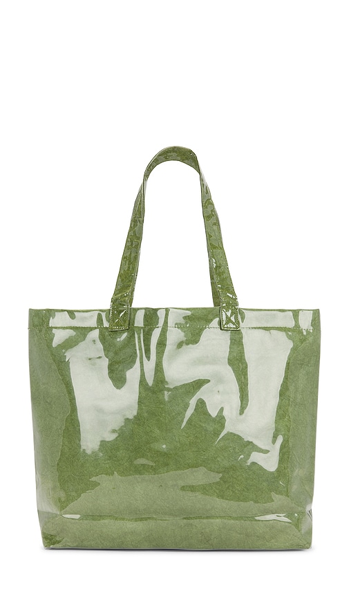 Shop Museum Of Peace And Quiet Wordmark Pvc Kraft Tote Bag In 포레스트