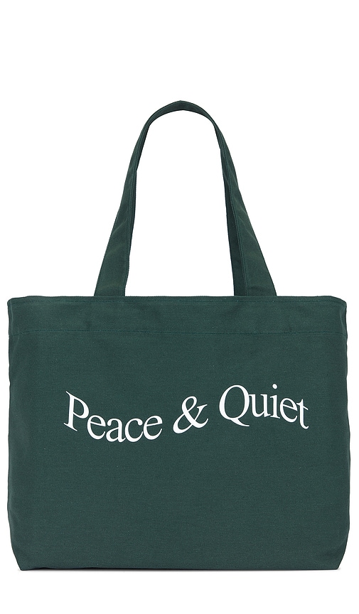 Museum of Peace and Quiet Wordmark Tote Bag in Forest