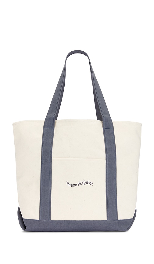 Shop Museum Of Peace And Quiet Wordmark Boat Tote In Coastal Blue