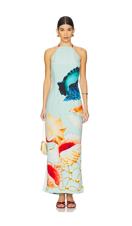 MUMA WORLD MUREX MIST VEGA SILK DRESS
