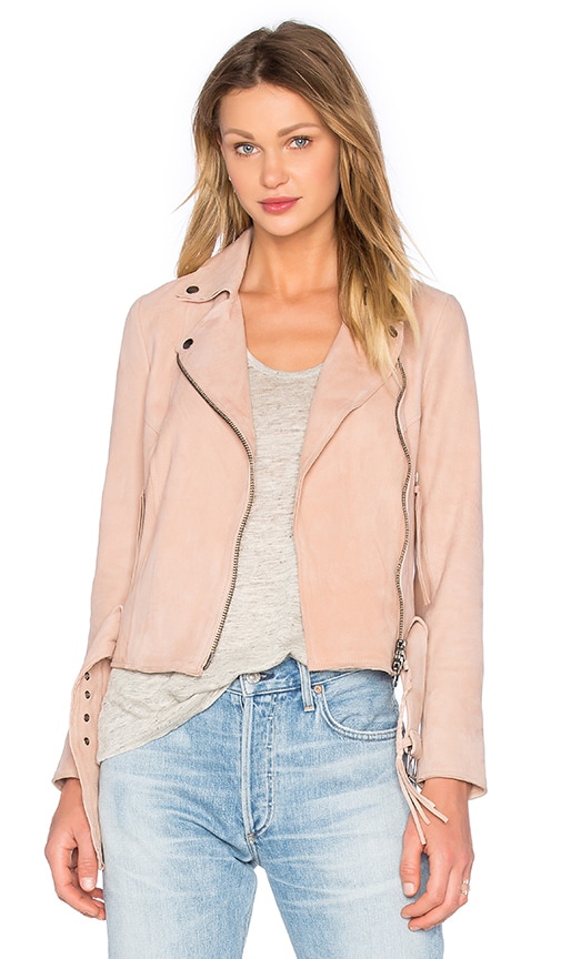 Muubaa Warren Biker Jacket in Rose Dawn | REVOLVE