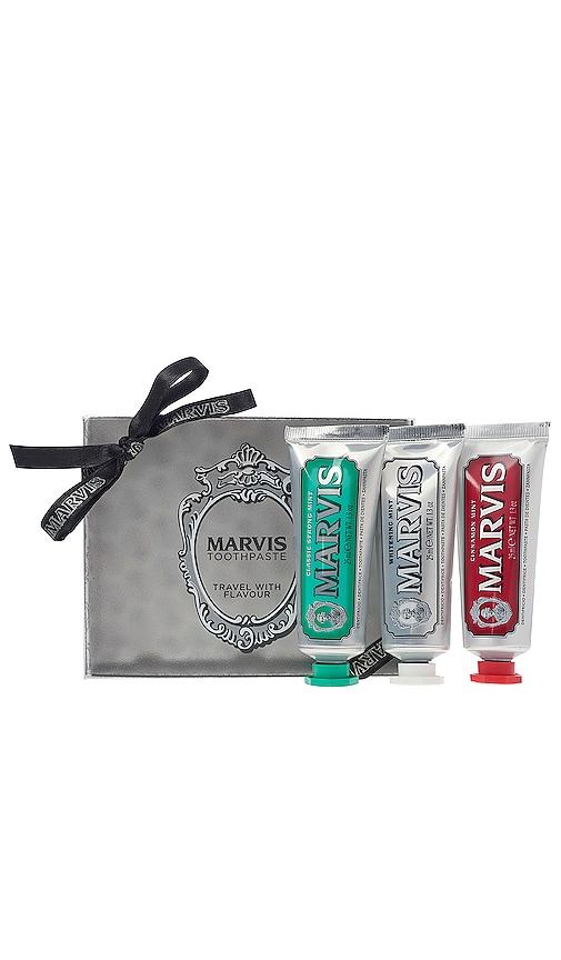 Marvis Travel with Flavour Set in Classic, Whitening & Cinnamon