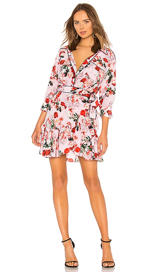 Scarlet Silk Print Mini Dress