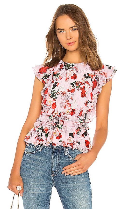 Florence Silk Print Top