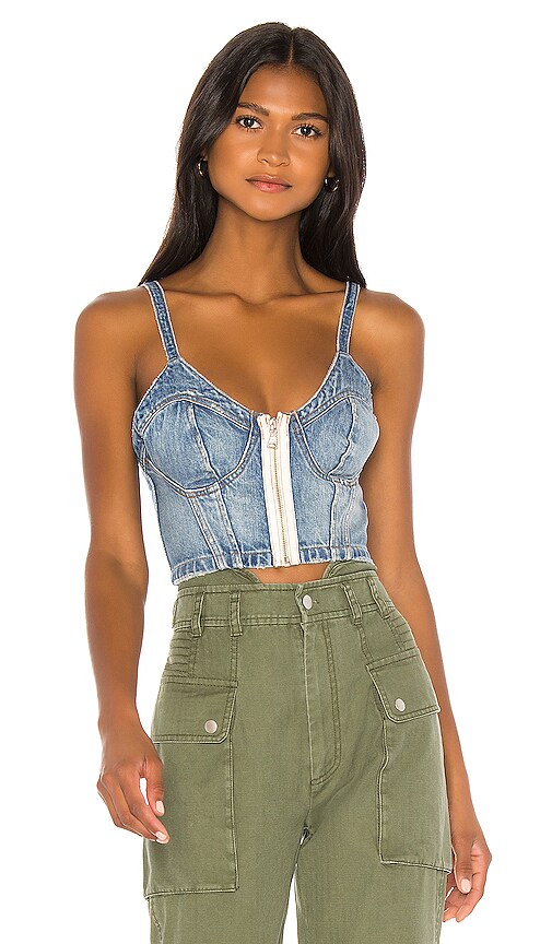 Cassidy Denim Bustier Top