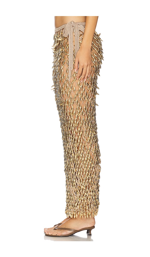  My Beachy Side Handgehäkelter/s Rock/kleid Mit Perlen Adora In Metallic Bronze. Größe L. Also In S, M. 