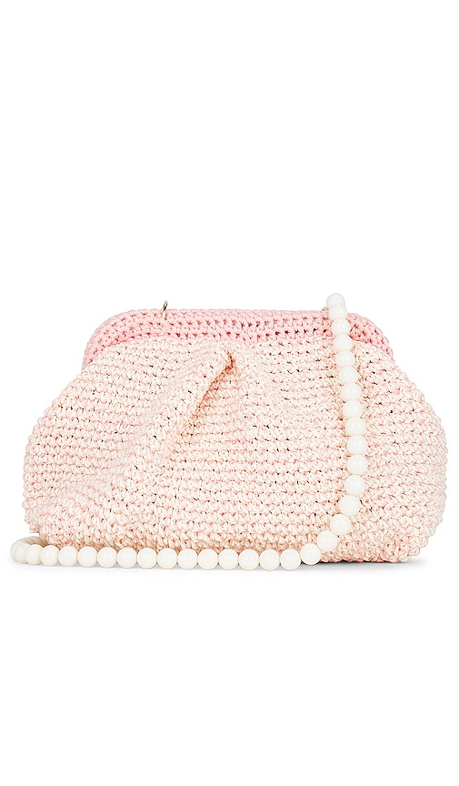 My Beachy Side Crochet 手拿包 – 珠光淡粉色 In Pink