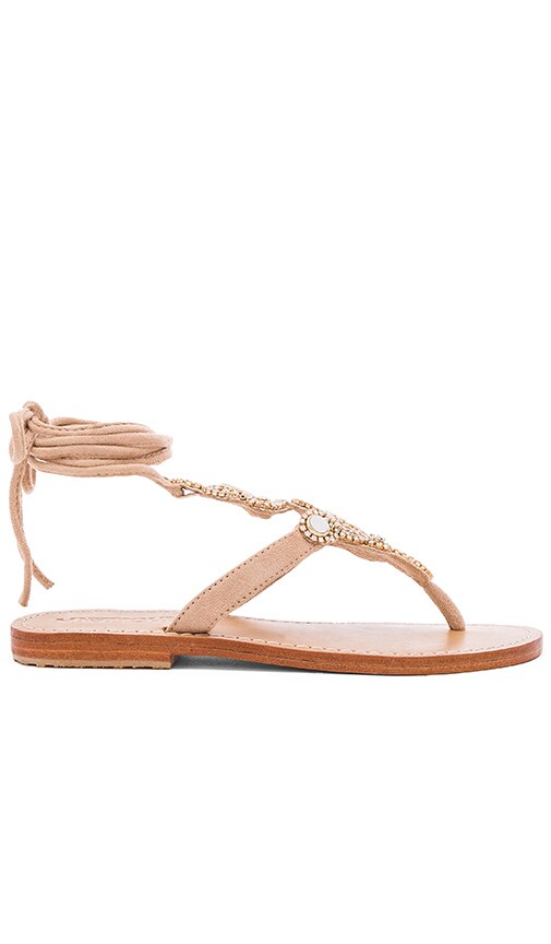 Mystique Shell Sandals in Nude & Mop | REVOLVE