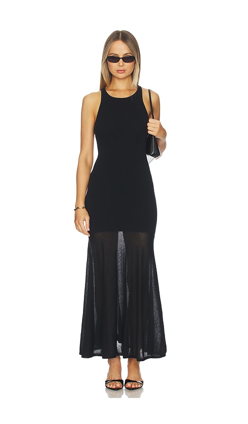 NAADAM Super Fine Crepe Long Dress With Sheer Skirt