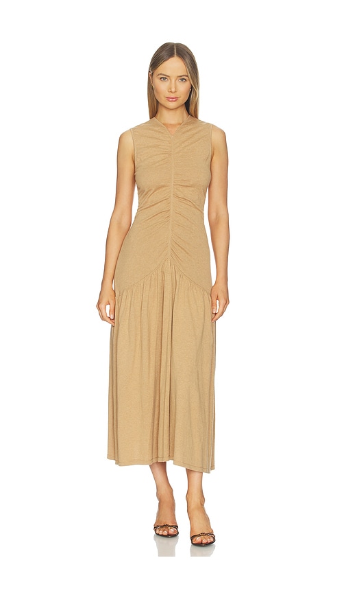 NAADAM Cotton Cashmere Long Ruched Dress
