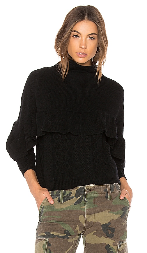 Cashmere Ruffle Neck Sweater