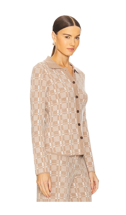 NAADAM LUXE PLAID JACQUARD COLLARED BUTTON UP