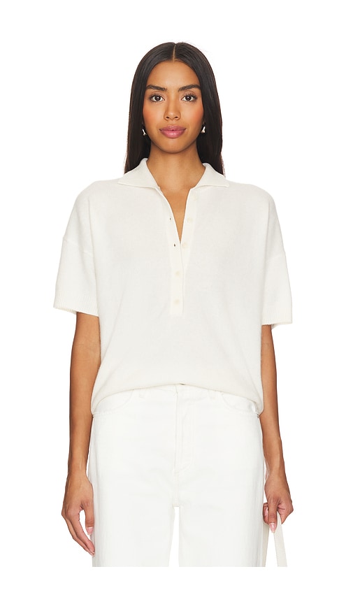 Shop Naadam Cashmere Relaxed Polo In White