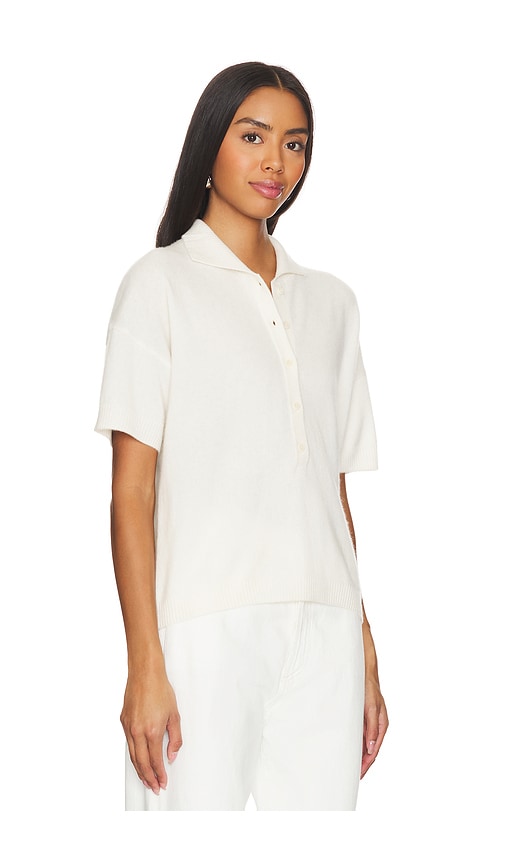 Shop Naadam Cashmere Relaxed Polo In White