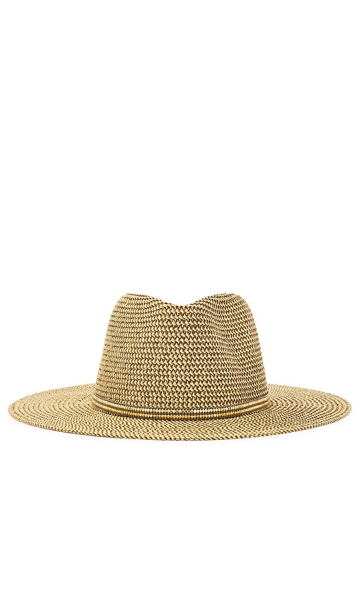 Shop Nikki Beach Mila Hat In Gold Shimmer & Grey