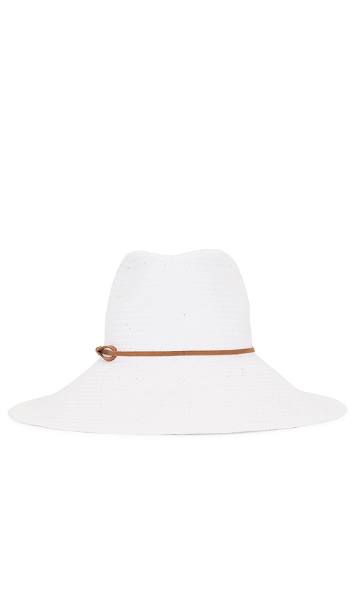 Shop Nikki Beach Valentin Hat In White & Brown
