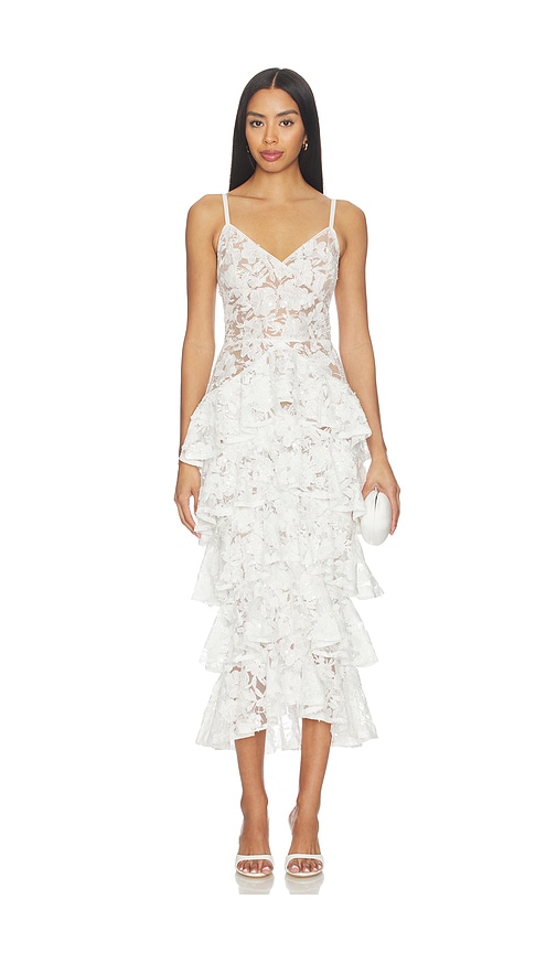 Nadine Merabi Saffron White Dress | Thumbnail 3 Nadine Merabi Saffron White Dress | Thumbnail 3
