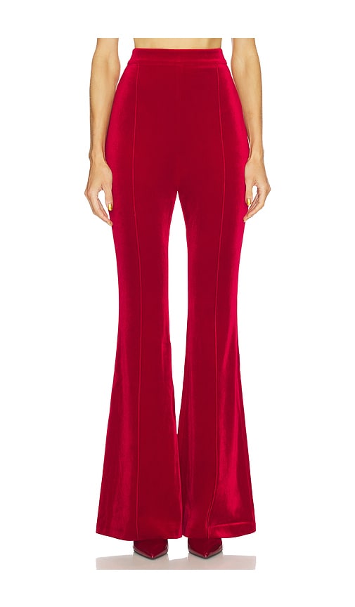 slim fit dress slacks Nadine Merabi Beatrice Trousers in Red main image 0