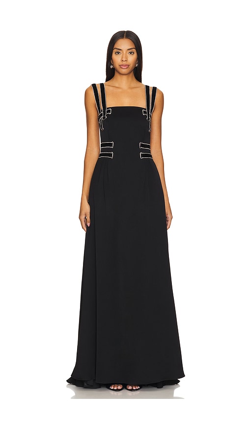 Nafsika Skourti The Links Gown Open Back in Black