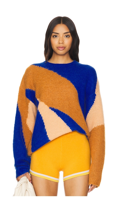 Shop Nagnata Bowie Sweater In Å¤©è“�è‰²