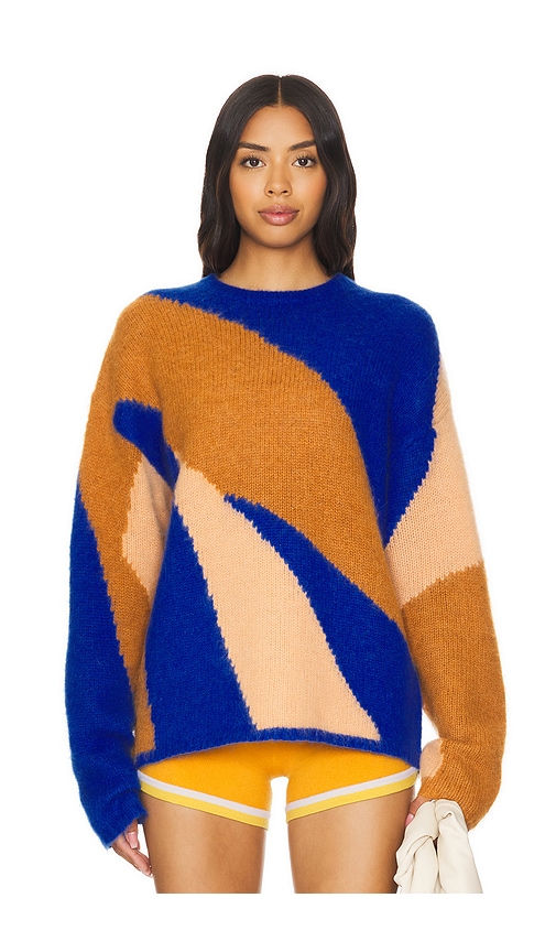 Shop Nagnata Bowie Sweater In Å¤©è“�è‰²