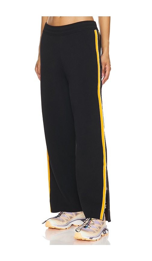 Shop Nagnata Side Snap Track Pant In Black & Tumeric