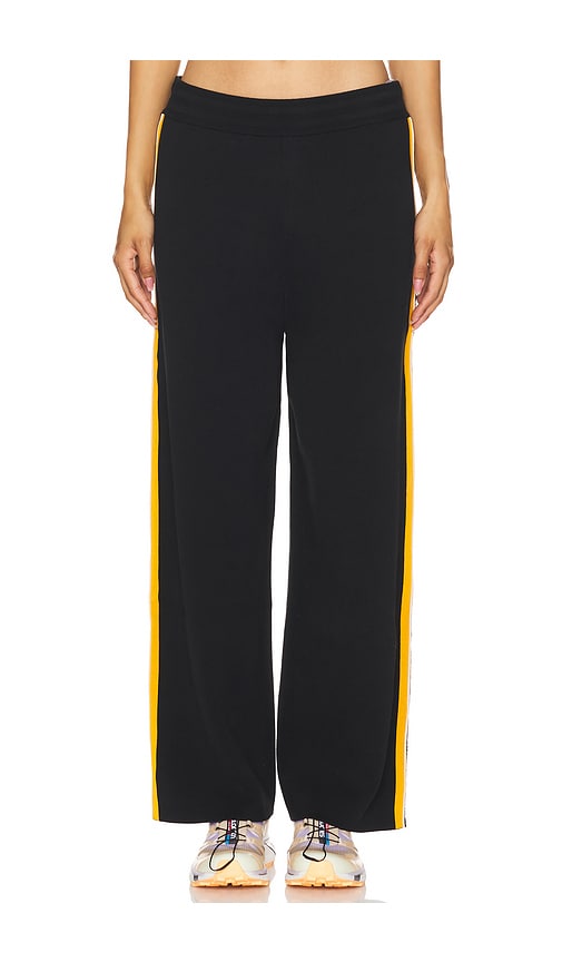 Shop Nagnata Side Snap Track Pant In Black & Tumeric