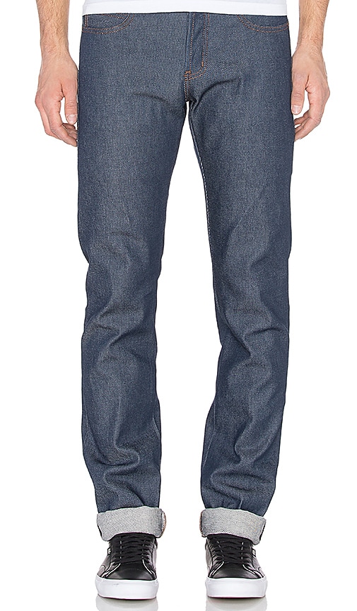 Naked & Famous Denim Skinny Guy Natural Indigo Selvedge 12.5oz in Indigo  Natural