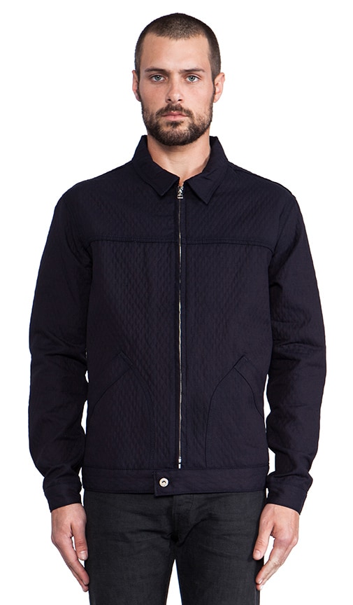 Zip Jacket Quilted Doubleface Denim