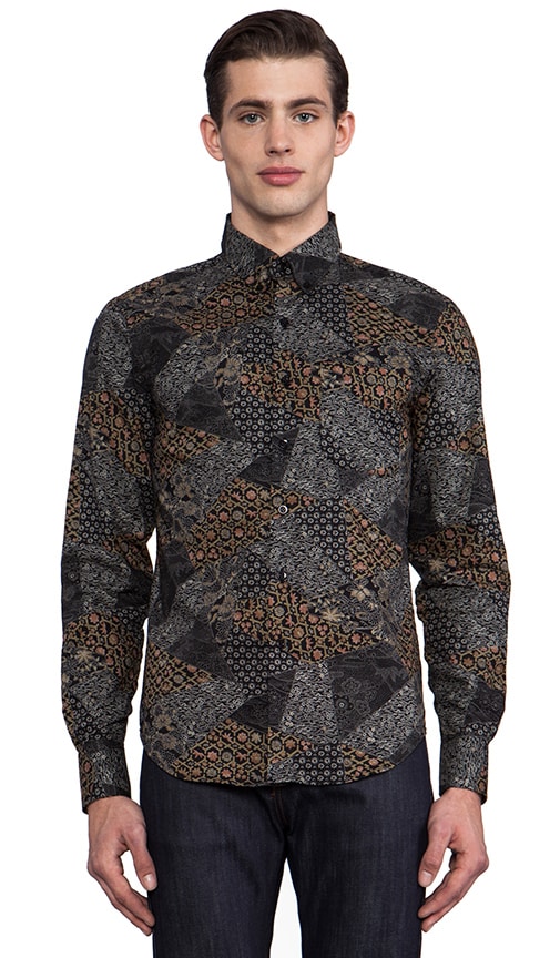 Regular Shirt Kimono Print Multi-Pattern