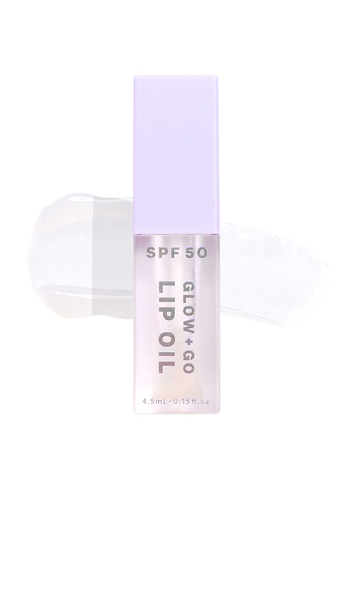 SPF 50 Glow + Go Lip Oil in Coconut.