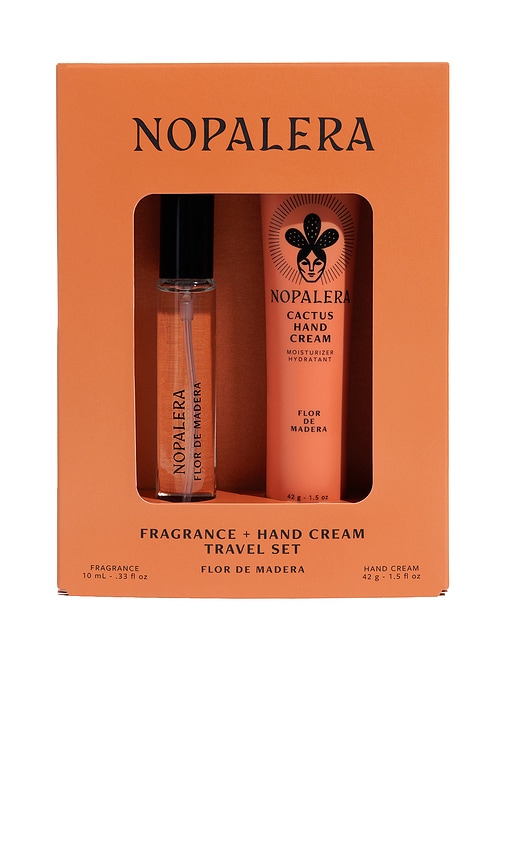 Nopalera Hand Cream + Travel Perfume Set in Flor De Madera.