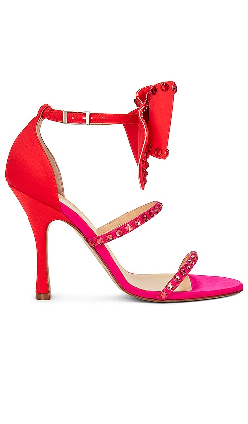 Shop Nalebe Malkia Sandal In Red & Pink