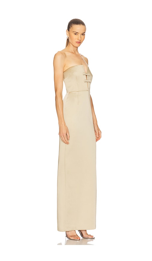 The New Arrivals By Ilkyaz Ozel Noa Maxi Dress In Neutral