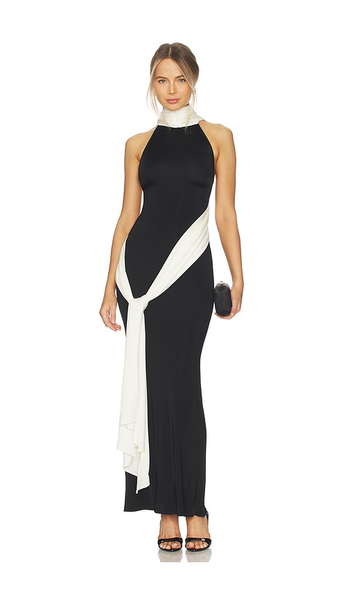 The New Arrivals by Ilkyaz Ozel Leia Train Dress in Raven