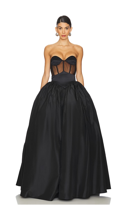 The New Arrivals by Ilkyaz Ozel Astrea Gown in Black Oyster