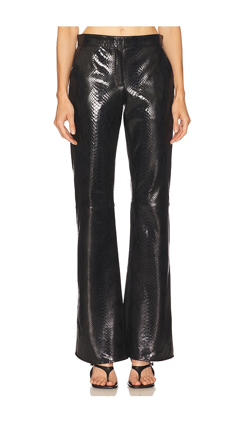The New Arrivals by Ilkyaz Ozel Lenny Leather Pant in Black. Size 34/2. Also in 36/4, 38/6, 40/8.