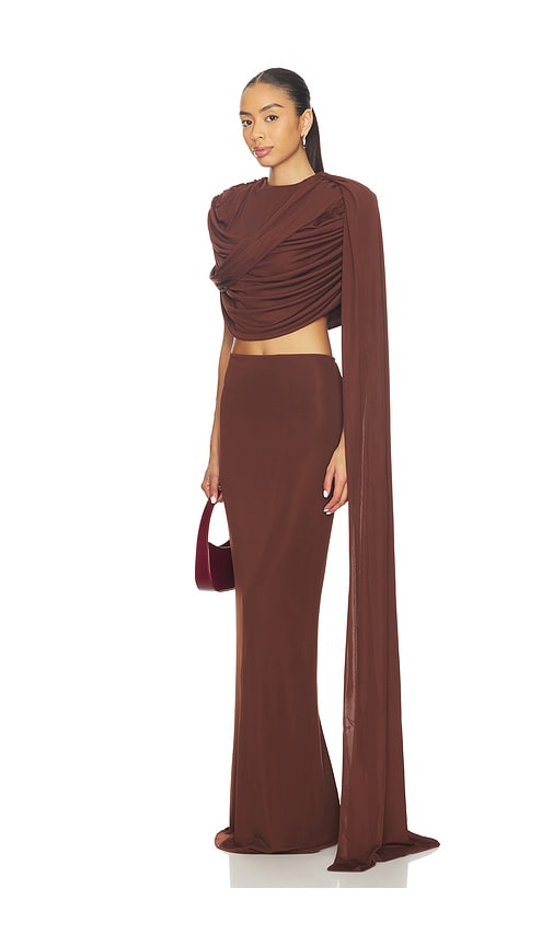 The New Arrivals by Ilkyaz Ozel Khara Long Trained Jersey Top