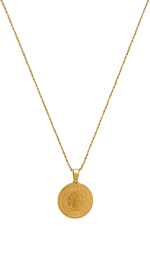 Natalie B Jewelry Lady Guadalupe Necklace in Gold | REVOLVE