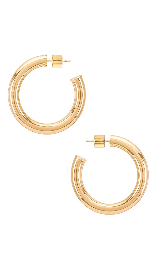 Shop Natalie B Jewelry Adina Hoop In Gold