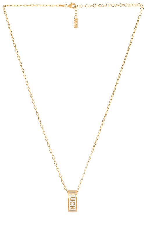 Natalie B Jewelry Fuck Cigar Band Necklace In Gold