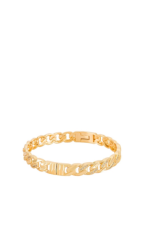 Natalie B Jewelry Lien Chain Bangle in Gold | REVOLVE