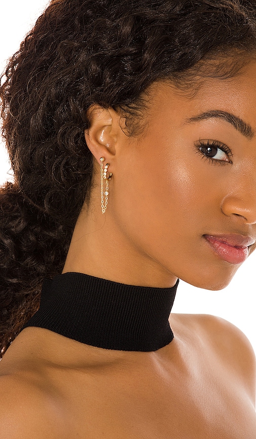  Natalie B Jewelry Huggie-creole Lolo In Metallic Gold. 