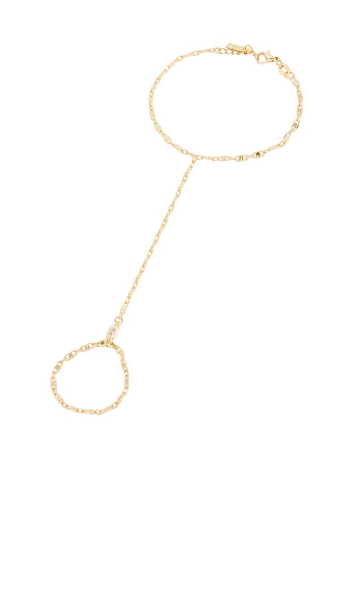 Natalie B Jewelry Kinna Hand Chain in Gold