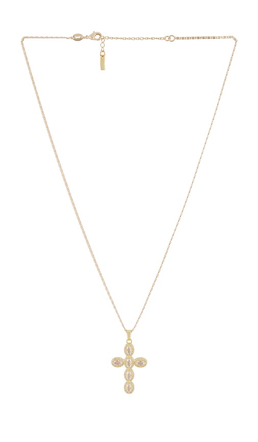 Natalie B Jewelry Cara Cross Necklace in Gold