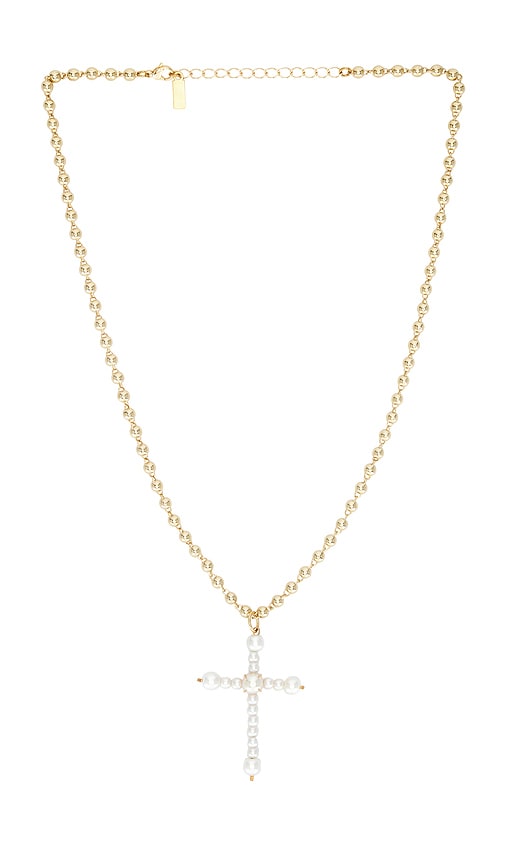 Natalie B Jewelry Charity Pearl Cross Necklace