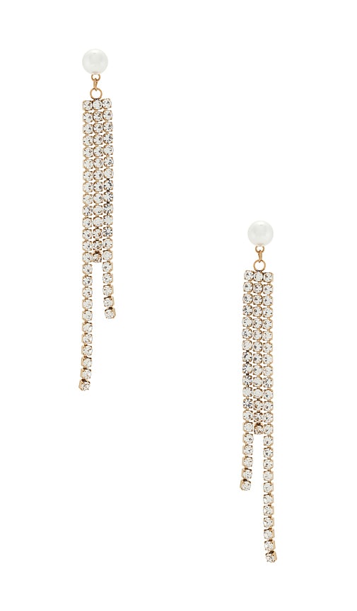 Natalie B Jewelry Keke Earring in Metallic Gold.