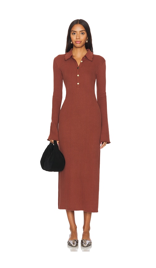 Shop Nation Ltd Rennie Dress In Brown