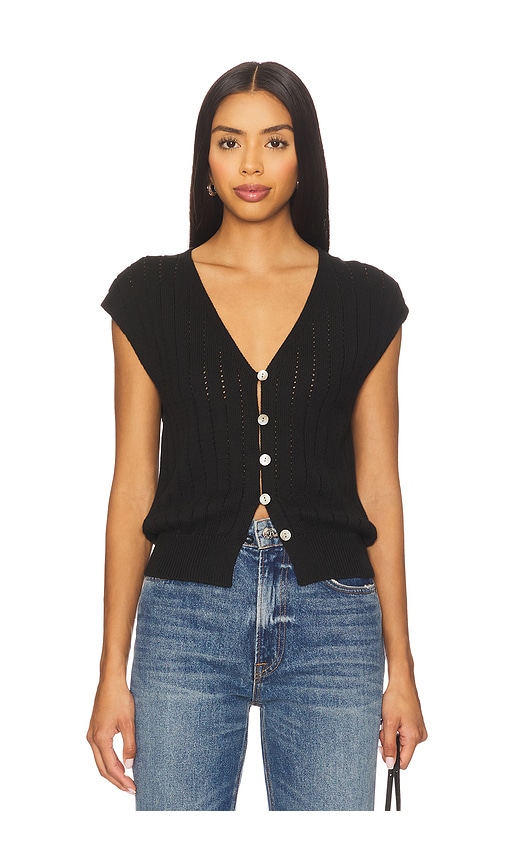 Morganna Sweater Vest in Black. - size XS (also in L, M, S, XL/1X)