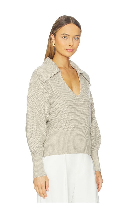 Nation Los Angeles Ashton Collared Pullover In Gray